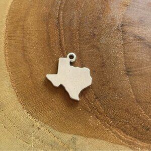 RETIRED James Avery Engravable Flat Texas charm, Sterling Silver